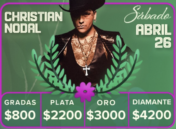 Christian Nodal - Palenque Cuernavaca - 26 Abril